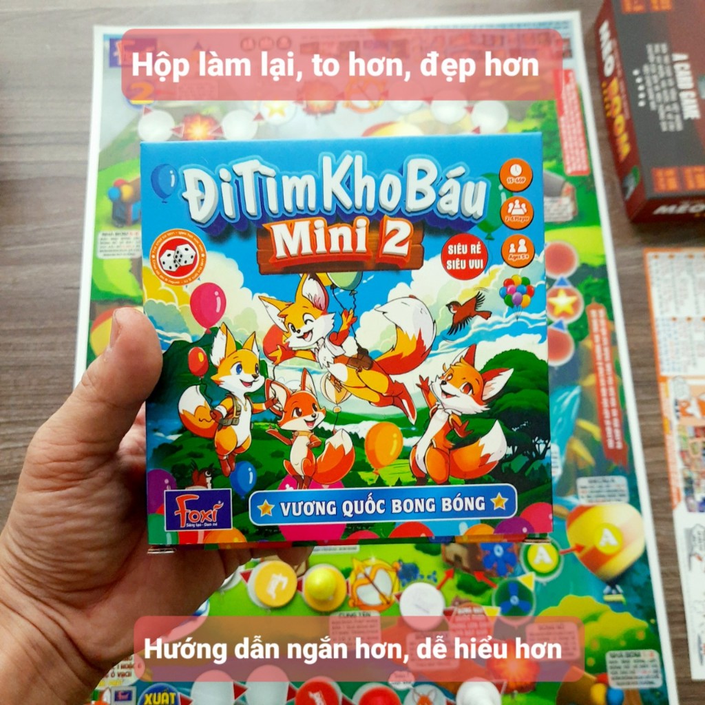 Board game-Đi tìm kho báu mini 2 Foxi-đồ chơi phát triển tư duy-dễ chơi-vui nhộn-giá siêu rẻ