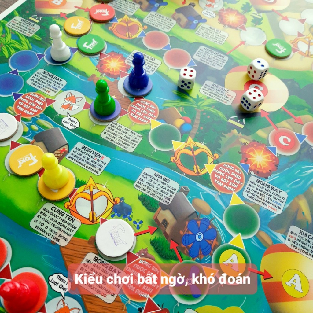 Board game-Đi tìm kho báu mini 2 Foxi-đồ chơi phát triển tư duy-dễ chơi-vui nhộn-giá siêu rẻ
