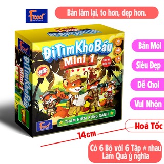 Board game-Đi tìm kho báu mini 1 Foxi-đồ chơi phát triển tư duy-dễ chơi-vui nhộn-giá siêu rẻ (QUÀ TẶNG)