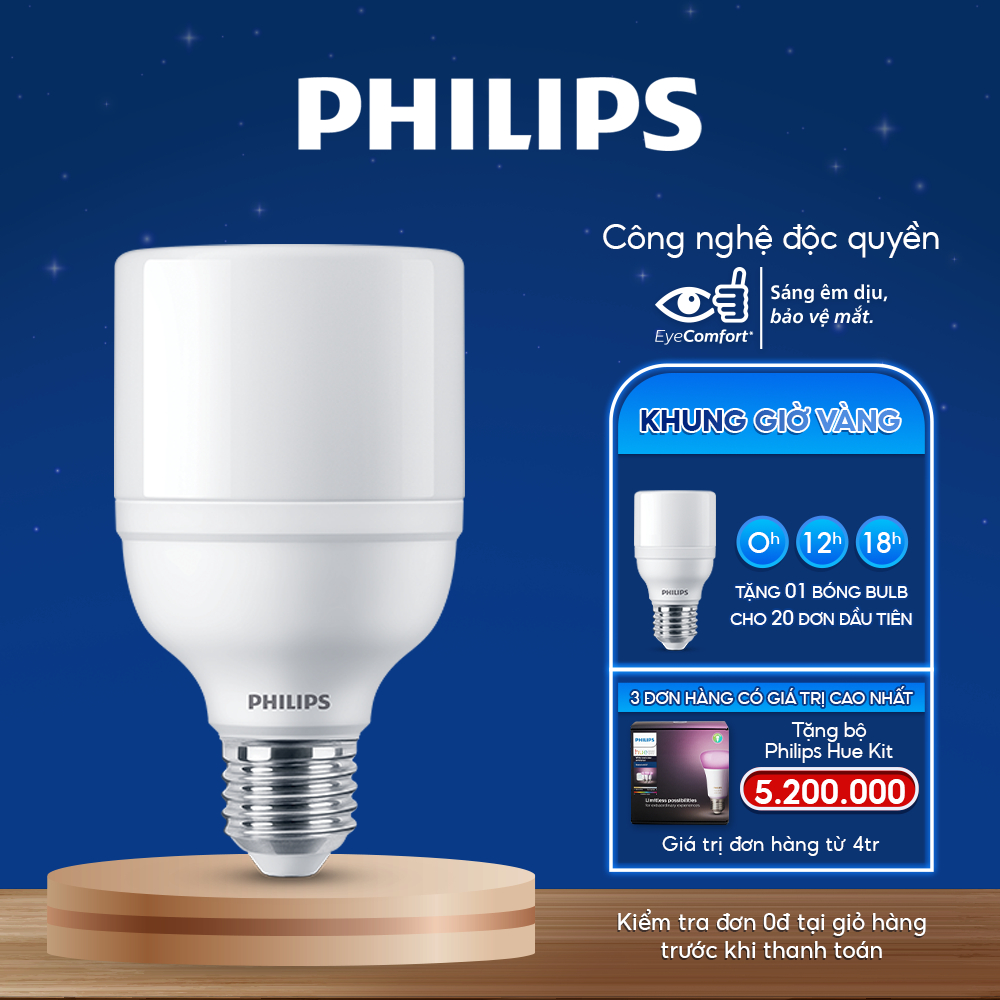 Bóng đèn Philips LED Bright E27ánh sáng vàng, ánh sáng trắng (01 bóng)
