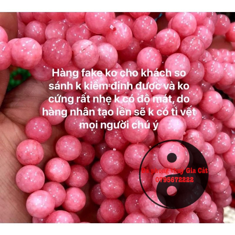 Vòng tay đá đào hoa vip hàng đẹp kiểm định hoàn thiện cao