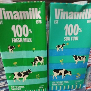 Sữa tươi tiệt trùng vinamilk không đường và có đường 1 lít