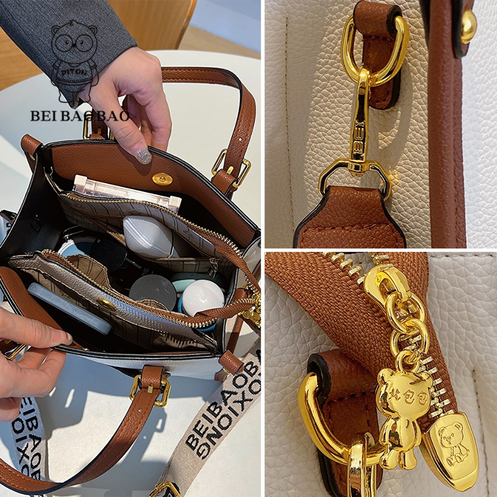 Túi nữ 2 quai dài gấu kute piton trẻ trung SIZE 25