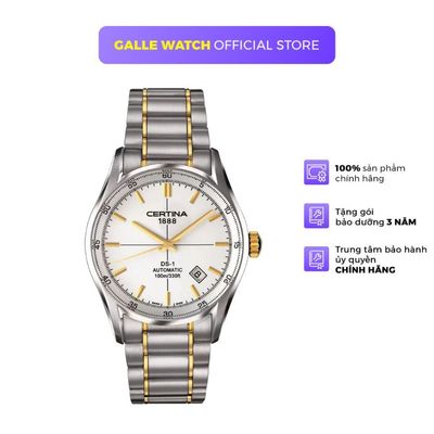 Đồng hồ cơ nam Certina C006.407.22.031.00 phong cách sang trọng, chống nước 10 ATM, dây thép đeo tay cao cấp