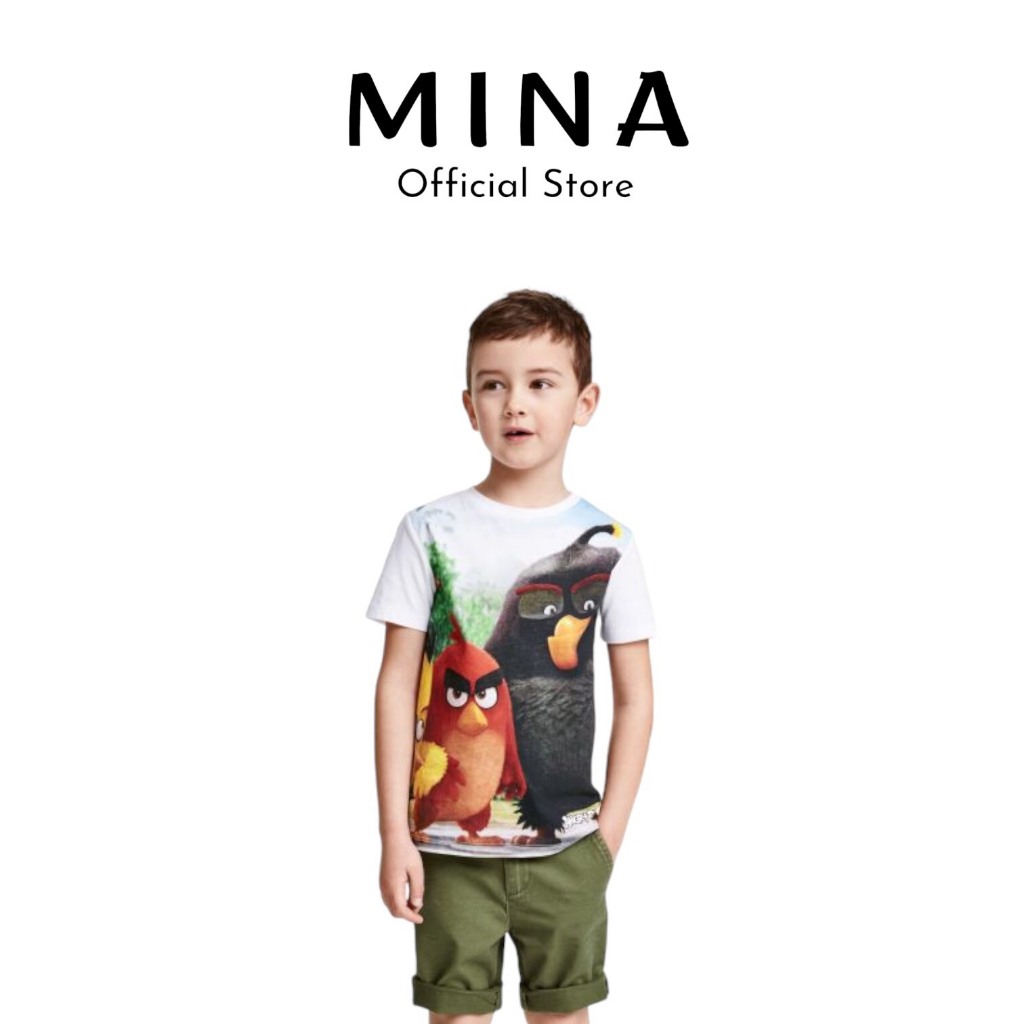 ** ÁO THUN BÉ TRAI HM - CẮT TAG, CHƯA MẶC - MỚI 100%