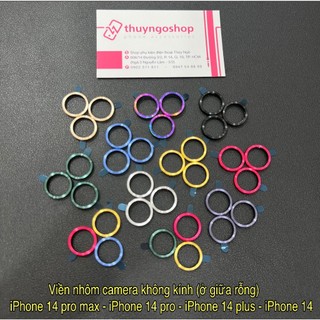 Viền nhôm camera siêu mỏng (ở giữa rỗng) iPhone 14 Pro Max - iPhone 14 Pro - iPhone 14 Plus - iPhone 14
