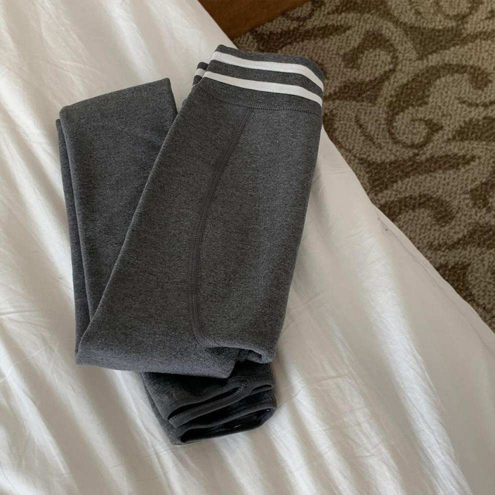 Quần legging cạo cao 2 sọc ZEROFOUR, quần vải umi hàn lót bông bên trông mặc thu đông bao ấm ZEROFOUR