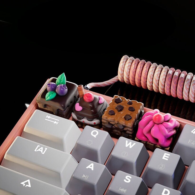 Bánh ngọt keycap - quà tặng bạn gái - nút bàn phím cơ - Artisan keycap