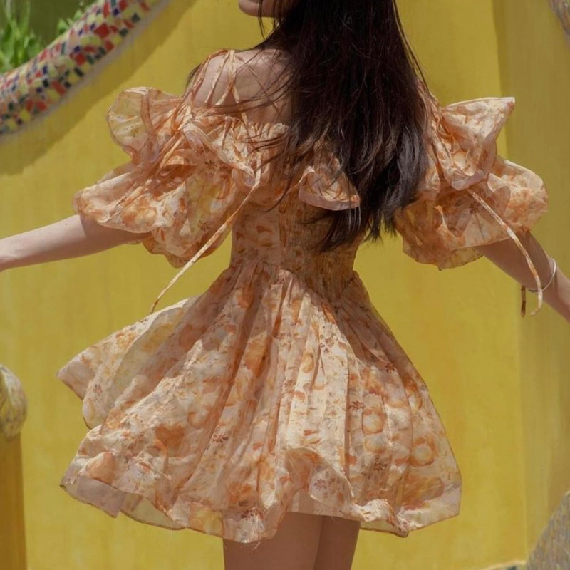 Váy đầm dear jose stella cam caramel