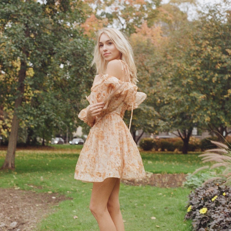 Váy đầm dear jose stella cam caramel