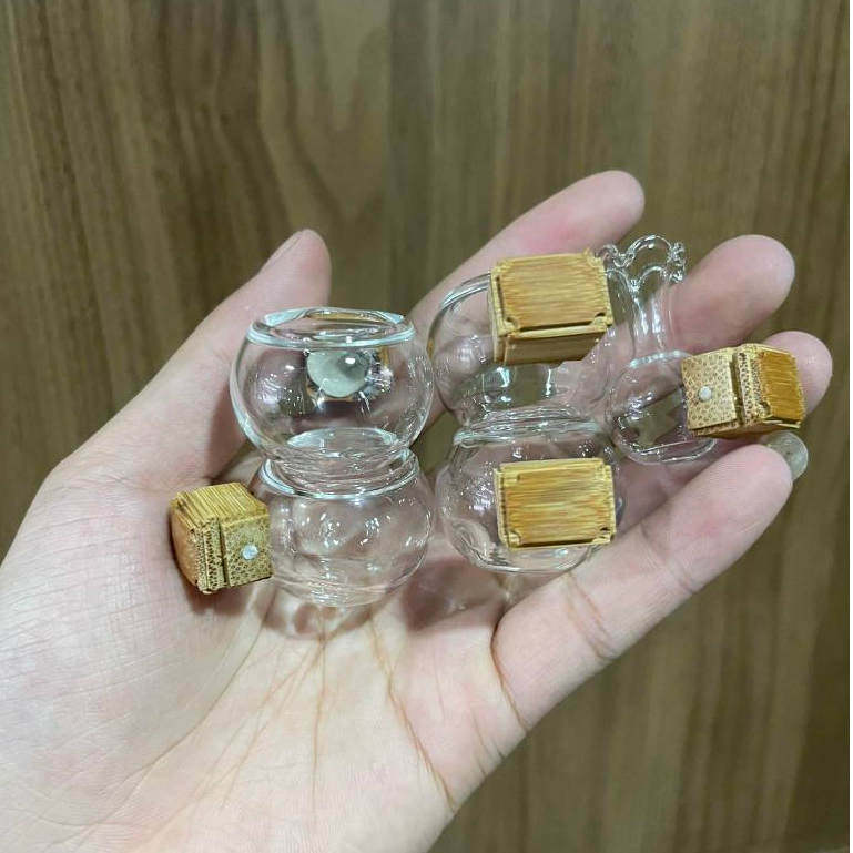 Cóng chim khuyên , hút mật hàng thủy tinh gắn sẵn tai 1.2