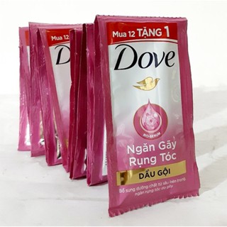  50 Gói dầu gội kem xả Dove ngăn gãy rụng tóc 6g  gói hàng không theo dây- Hàng tặng 