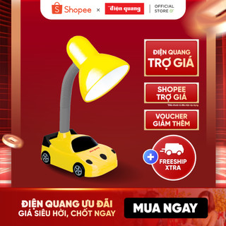  Đèn bàn Điện Quang ĐQ DKL05 BW cắm điện trực tiếp  kiểu xe hơi vàng đen bóng ánh sáng vàng  