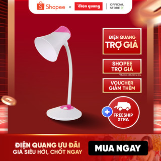 Đèn bàn bảo vệ thị lực Điện Quang ĐQ DKL15 WP BW (Màu trắng-hồng, bóng led warmwhite)