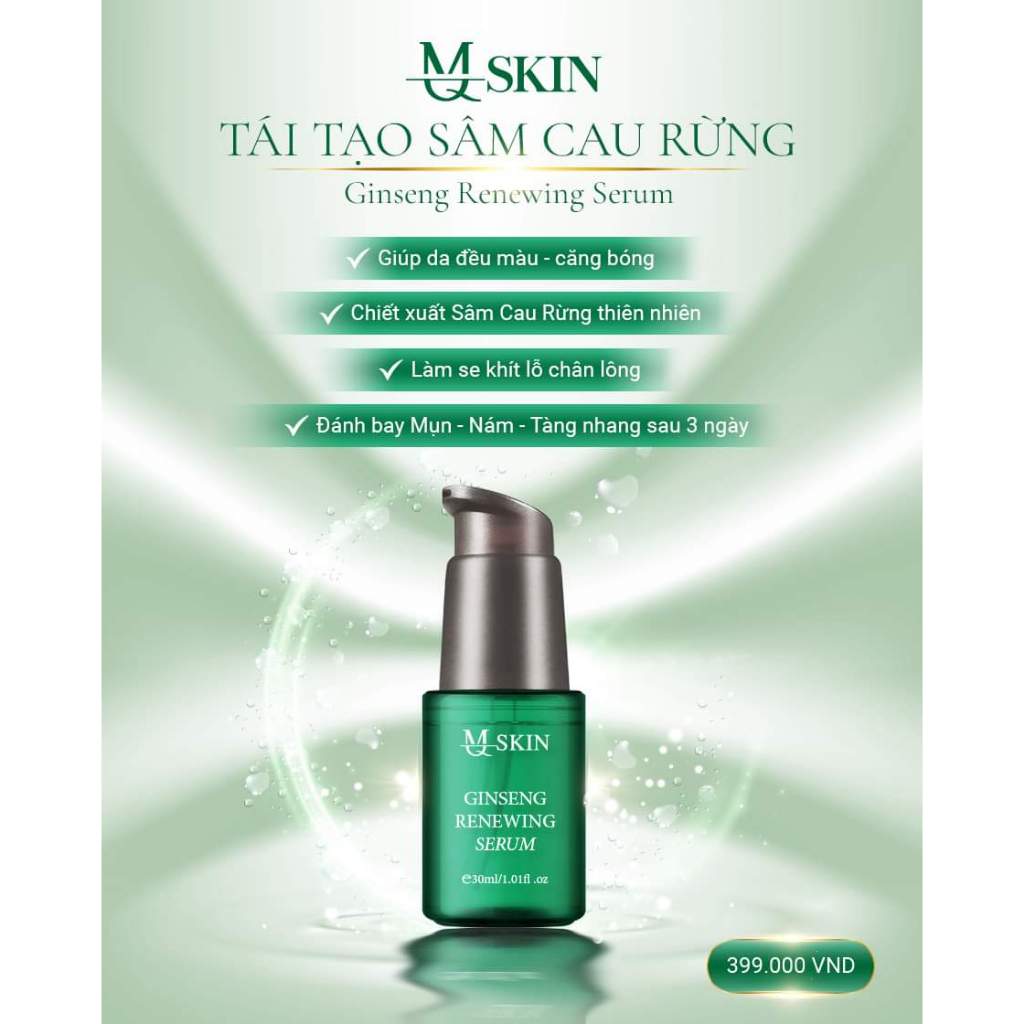 Combo Sâm Cau Rừng Và Sữa Rữa Mặt Nhân Sâm MQ SKIN