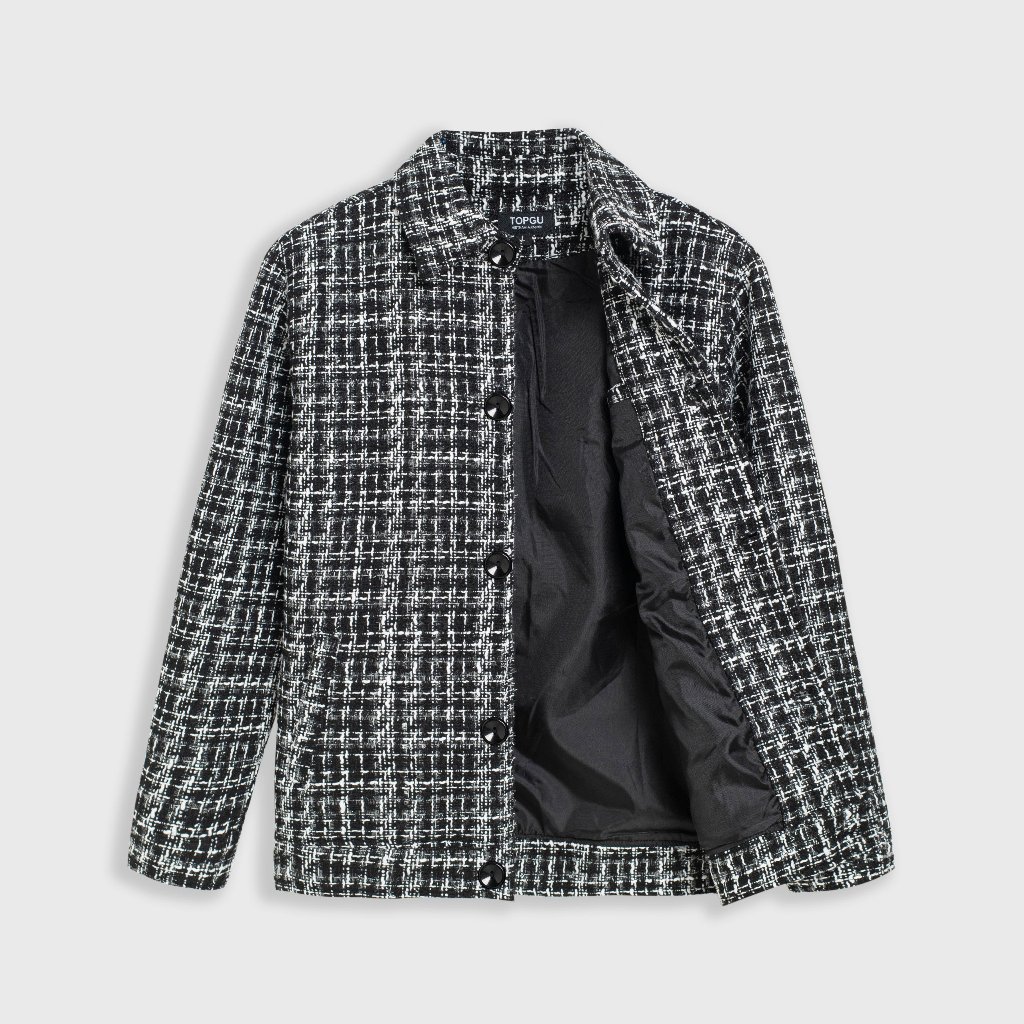 Áo khoác dạ nam TOPGU chất liệu dạ Tweed nhập khẩu dày đẹp