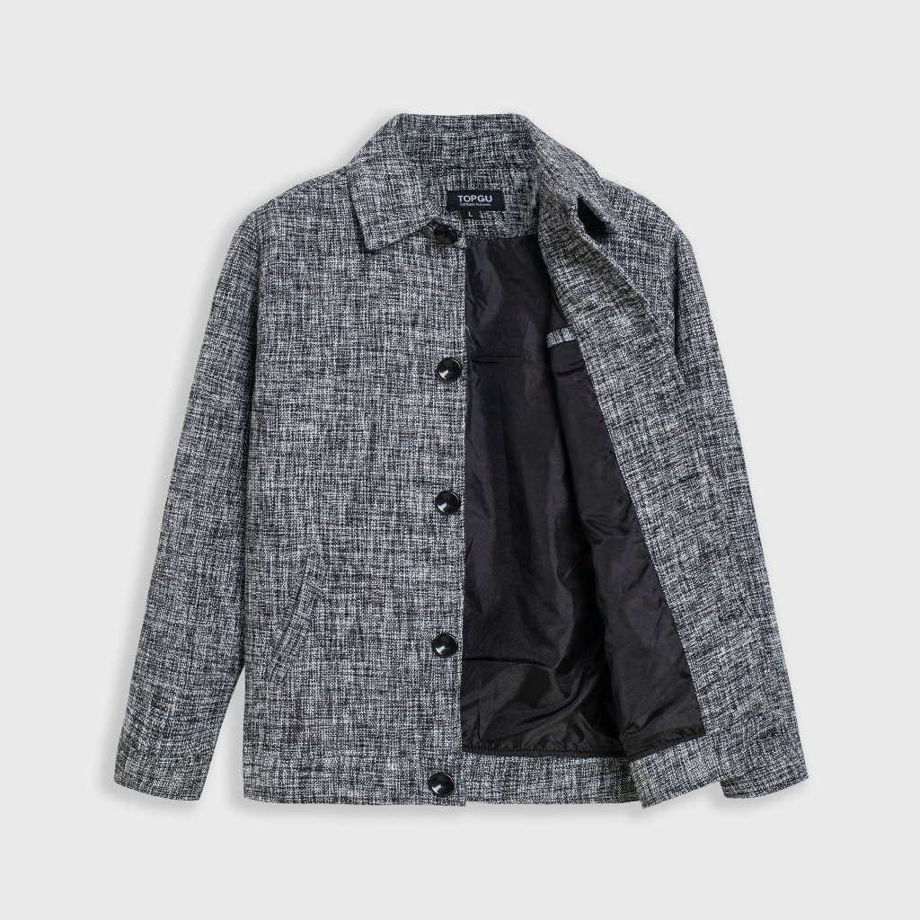 Áo khoác dạ nam TOPGU chất liệu dạ Tweed nhập khẩu dày đẹp