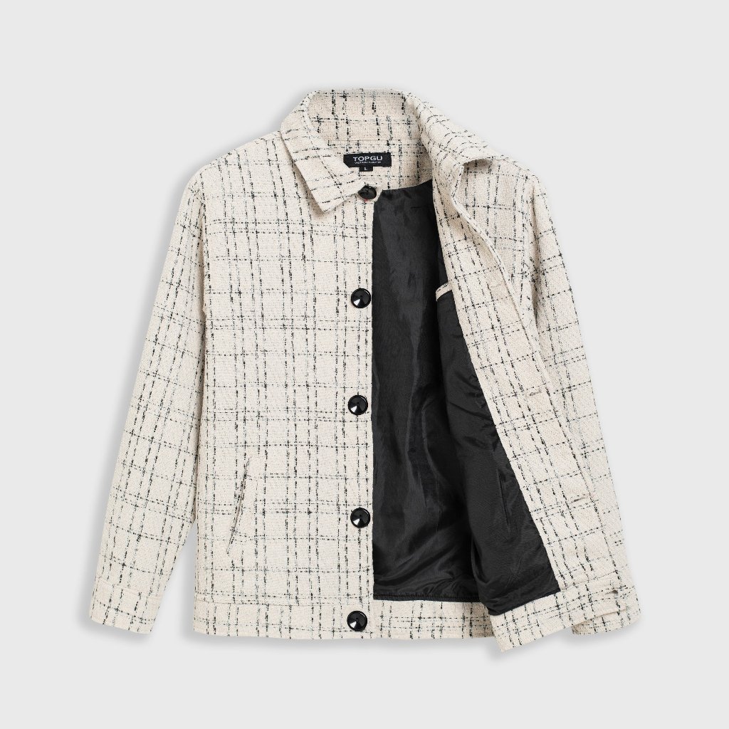 Áo khoác dạ nam TOPGU chất liệu dạ Tweed nhập khẩu dày đẹp