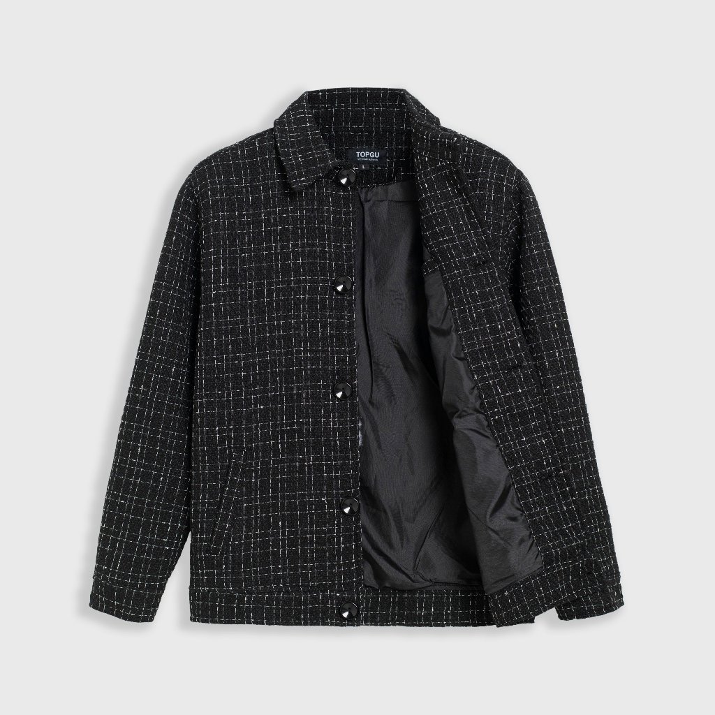 Áo khoác dạ nam TOPGU chất liệu dạ Tweed nhập khẩu dày đẹp