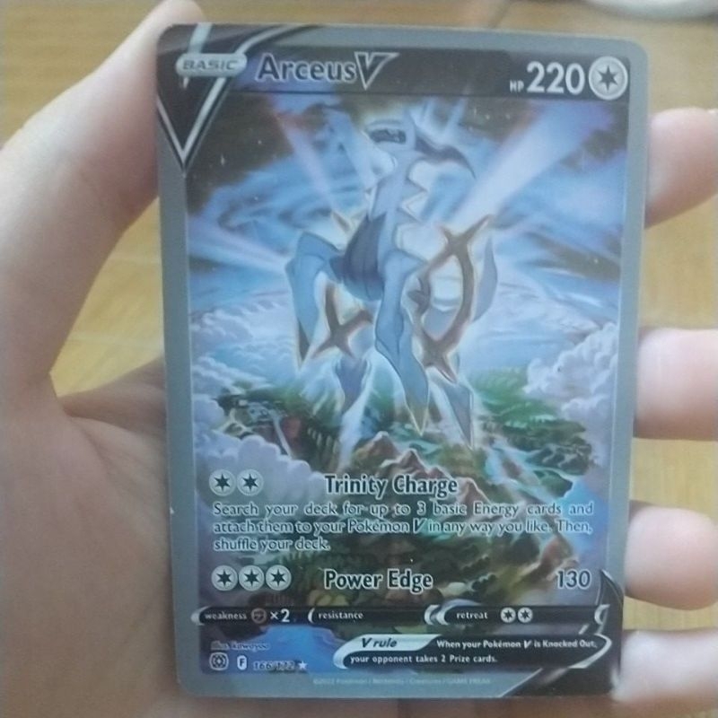 01 thẻ bài pokemon đấng sáng tạo Arceus V Alternate Art Briiant Stars 166/172- không chính hãng
