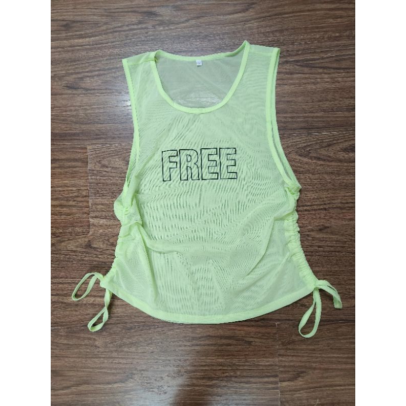 Áo tank lưới mặc ngoài áo bra tập thể thao
