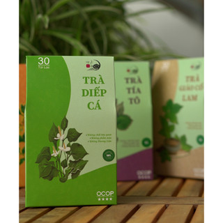 Trà Diếp Cá Túi lọc ,Hỗ trợ giúp thanh nhiệt, mát gan, mụn nhọt, nhiệt miệng Hộp 30 túi lọc Trà uống hàng ngày