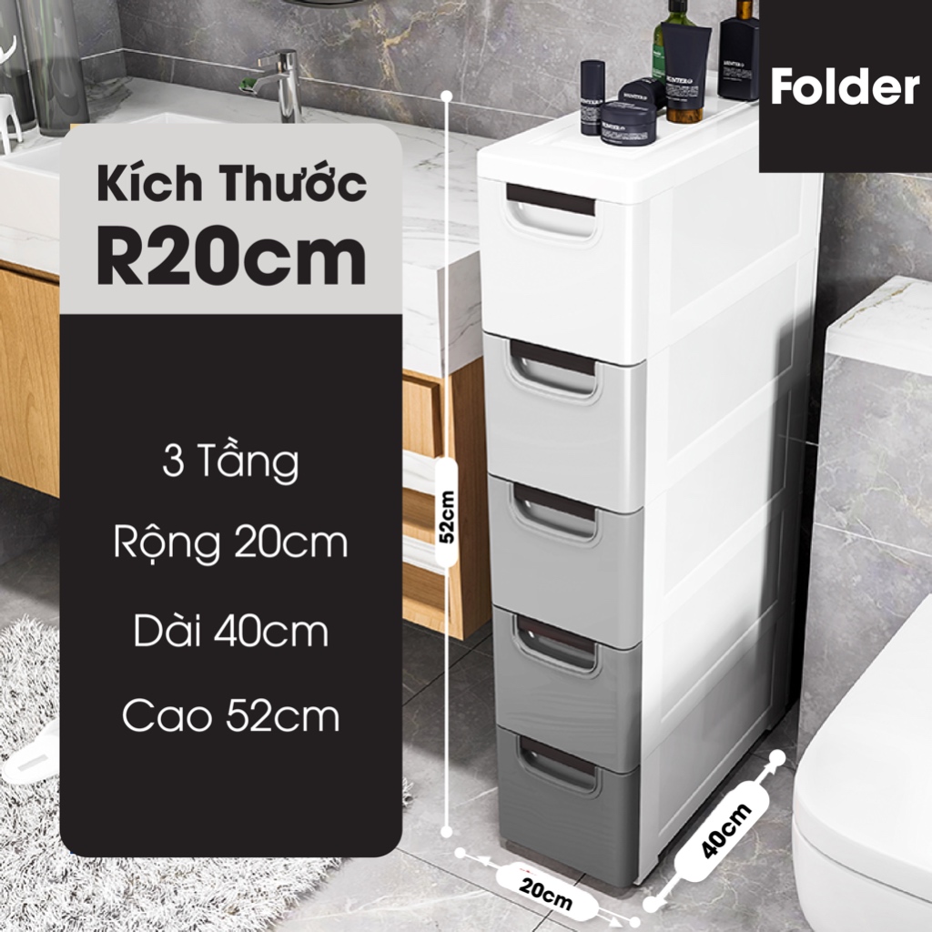 Tủ nhựa đựng đồ trang trí phòng 20cm decor