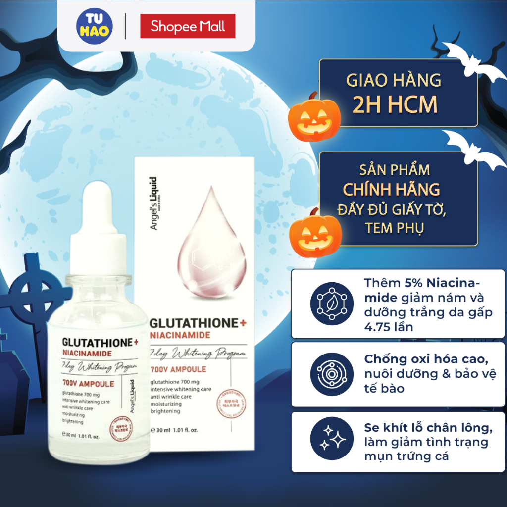 Tinh chất dưỡng trắng mờ thâm nám Angel's Liquid 7Day 5% Niacinamide Plus 30ml