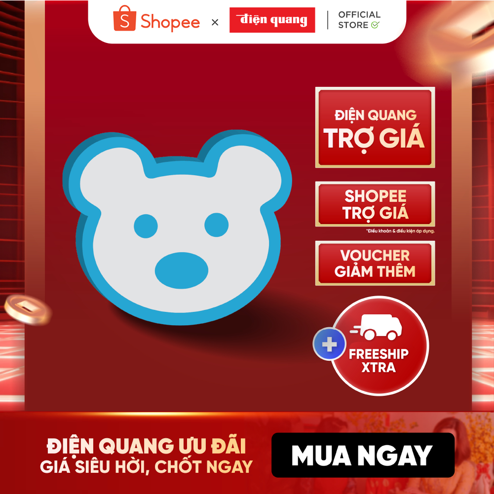 Đèn ngủ LED Điện Quang ĐQ LNL02 WW (cảm biến quang, hình con gấu, ánh sáng vàng)