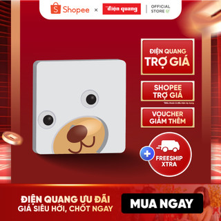 Đèn ngủ LED Điện Quang ĐQ LNL04 WW (cảm biến quang, con gấu vuông, ánh sáng vàng)