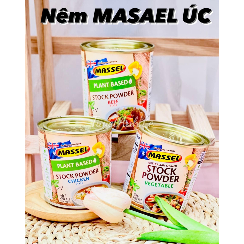 Hạt nêm Massel đủ vị của Úc cho bé, hủ 168g