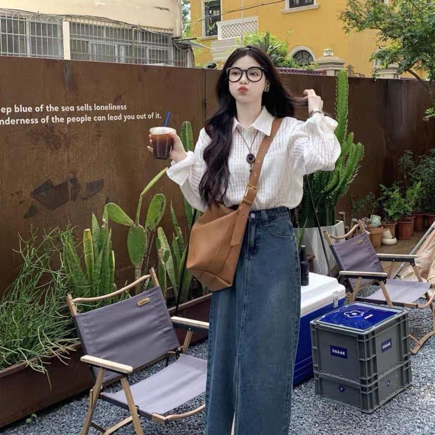 Áo sơ mi nữ thiết kế vải tơ mỏng sang trọng form rộng phối túi trẻ trung LAMO-B1129