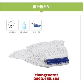 Cây lau nhà thông minh - Cây lau sàn công nghiệp ướt cotton dạng kẹp cao cấp