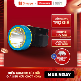 Đèn pin đội đầu Điện Quang ĐQ PFL15 R BLB WW (Pin sạc Lithium, Đen – Xanh dương, 2.5W, warmwhite)