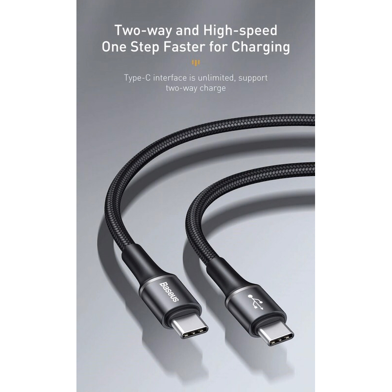Cáp sạc nhanh Baseus 240W truyền tải dữ liệu 20Gbps dây bọc dù dài 120cm