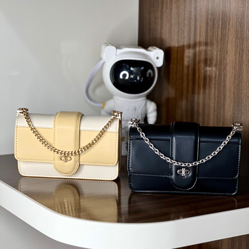 Túi Đeo Chéo Nữ Pd Icon Leather Shoulder Bag Kèm Móc Ví Nhỏ