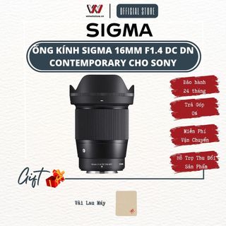 Ống kính sigma 16mm f1.4 dc dn contemporary cho sony e