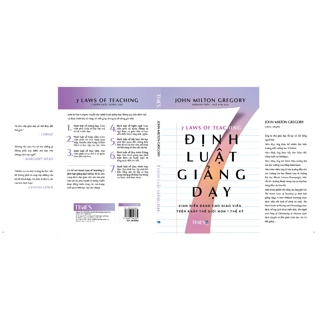 Sách 7 ĐỊNH LUẬT GIẢNG DẠY: Kinh điển dành cho giáo viên trên khắp thế giới hơn 1 thế kỷ