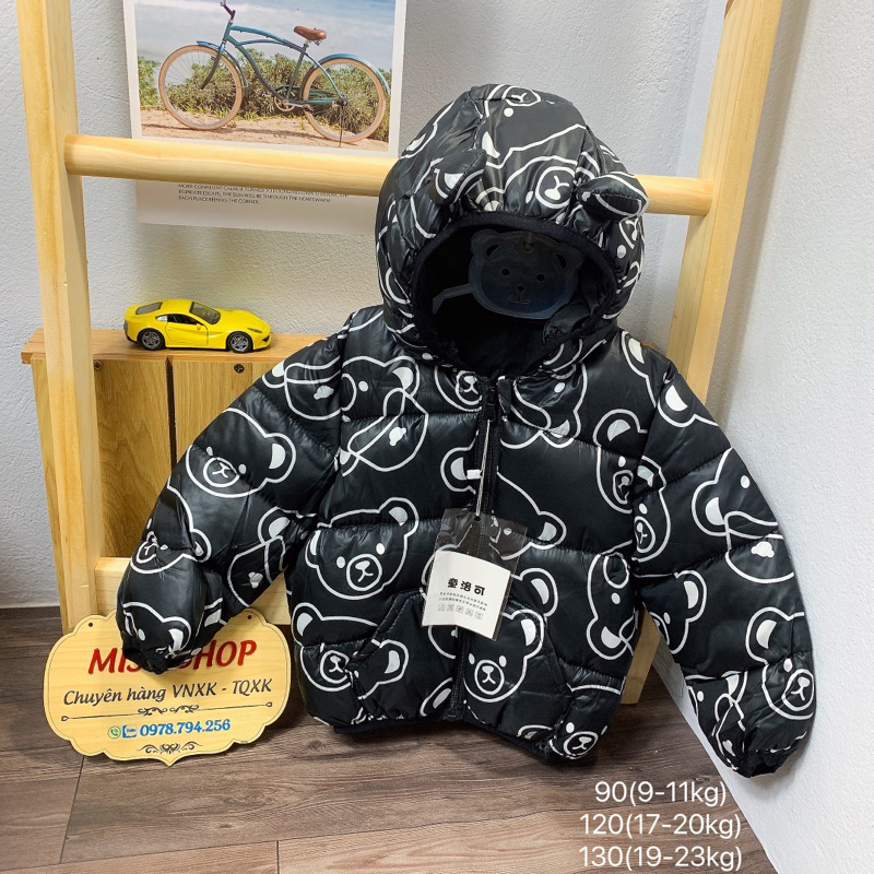 Áo khoác bé trai bé gái, áo phao siêu nhẹ hàng quảng châu cao cấp 8-22kg