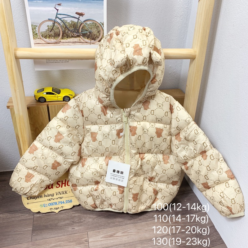 Áo khoác bé trai bé gái, áo phao siêu nhẹ hàng quảng châu cao cấp 8-22kg