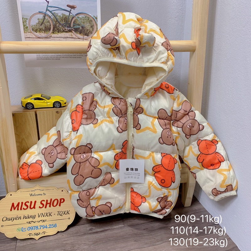 Áo khoác bé trai bé gái, áo phao siêu nhẹ hàng quảng châu cao cấp 8-22kg