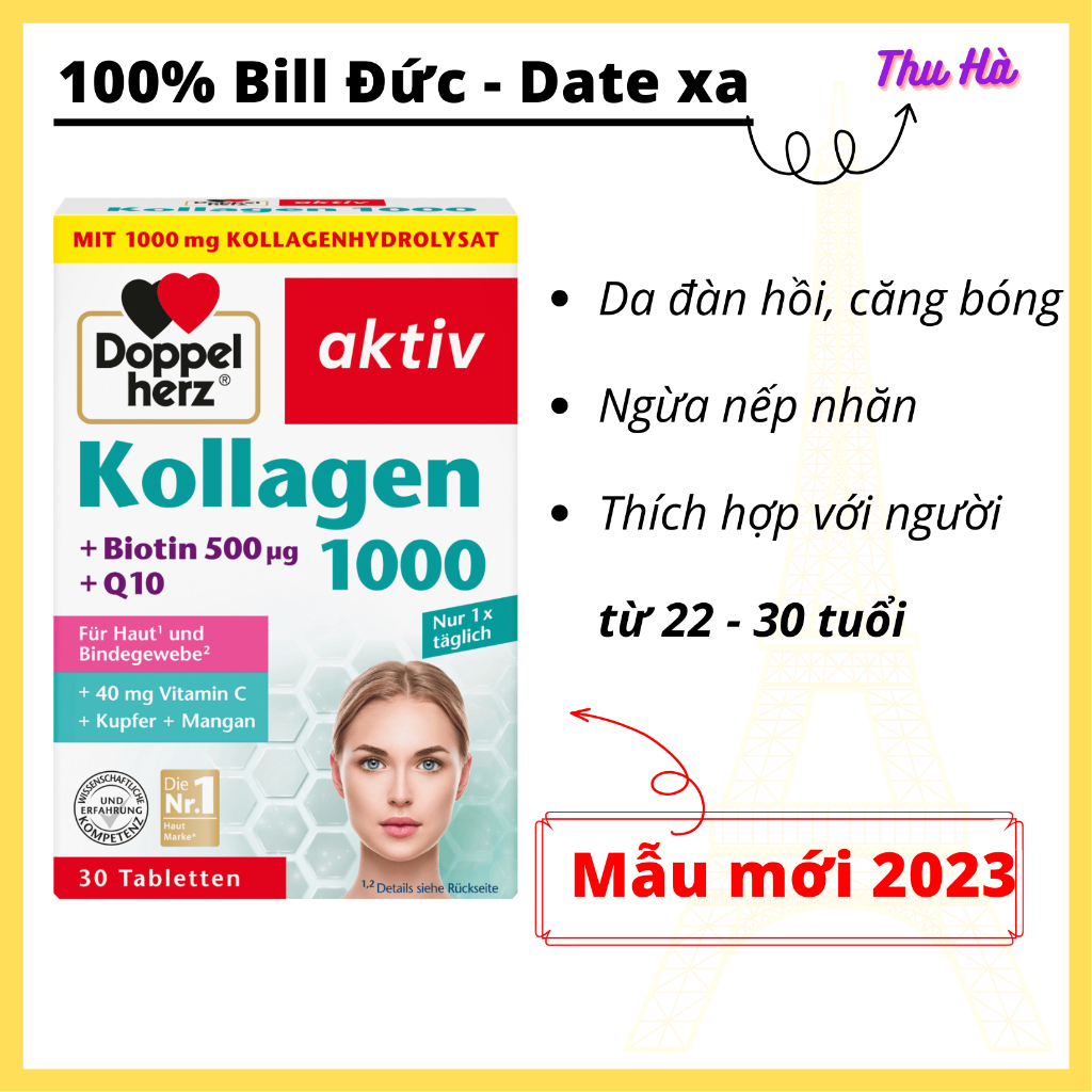 Kollagen dạng viên Aktiv giúp sáng da, săn chắc và chống lão hoá - Bill Đức/Date xa