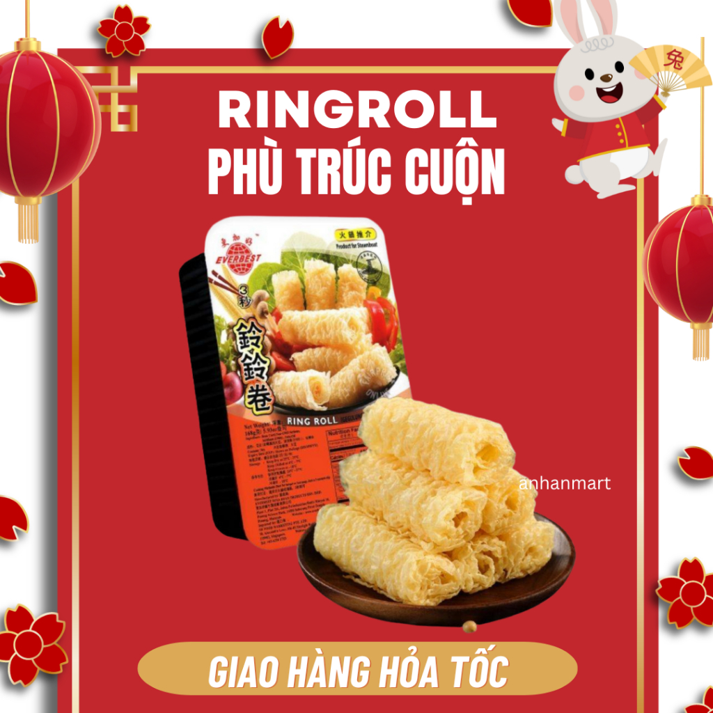 Phù trúc cuộn Ringroll, hủ trúc cuộn Malaysia hộp 168g