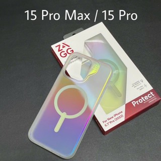 Ốp lưng ZAGG phản quang đổi màu cho iPhone 15 Pro/ 15 Pro Max hỗ trợ sạc không dây siêu đẹp sang trọng