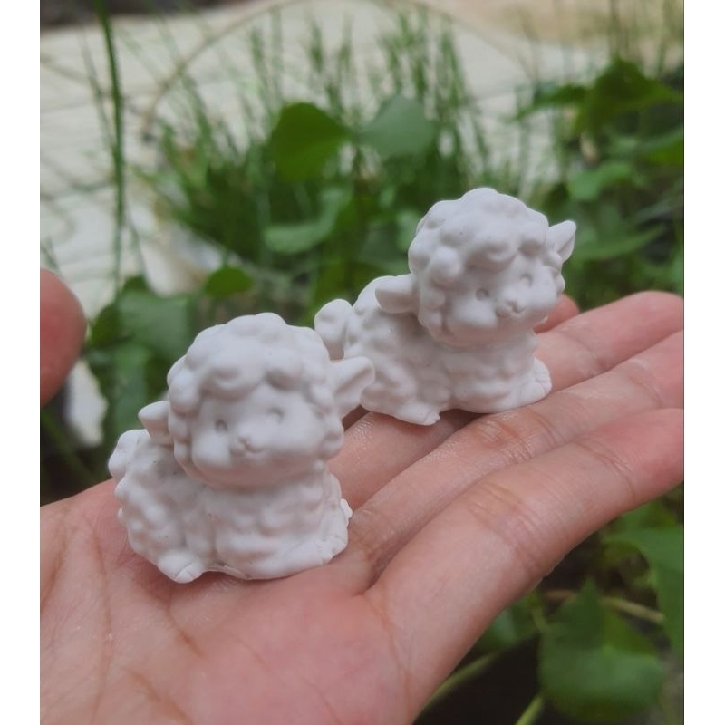 Tượng tô màu hình CON CỪU, Saze mini. Tượng cute xinh xinh.