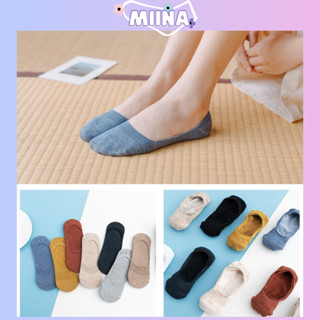  Tất lười nữ nửa bàn chân chống trơn trượt vớ đi hài vải cotton thoáng khí bảo vệ chân - T020 - Miina Tất 