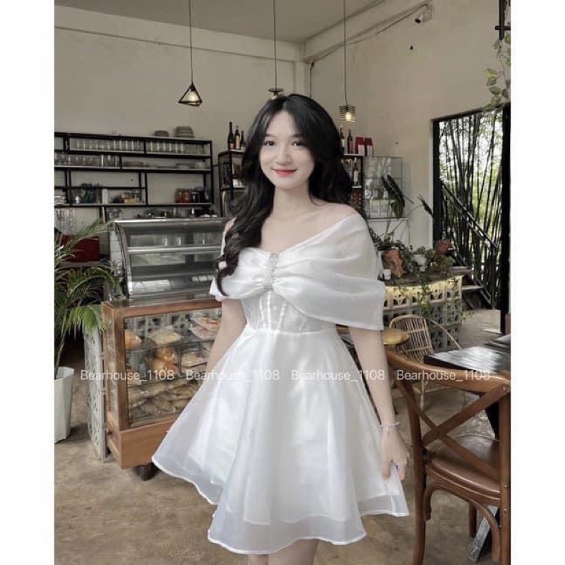 Đầm Dây Rút Tay Phồng Cao Cấp Bigsize Từ 60-90kg