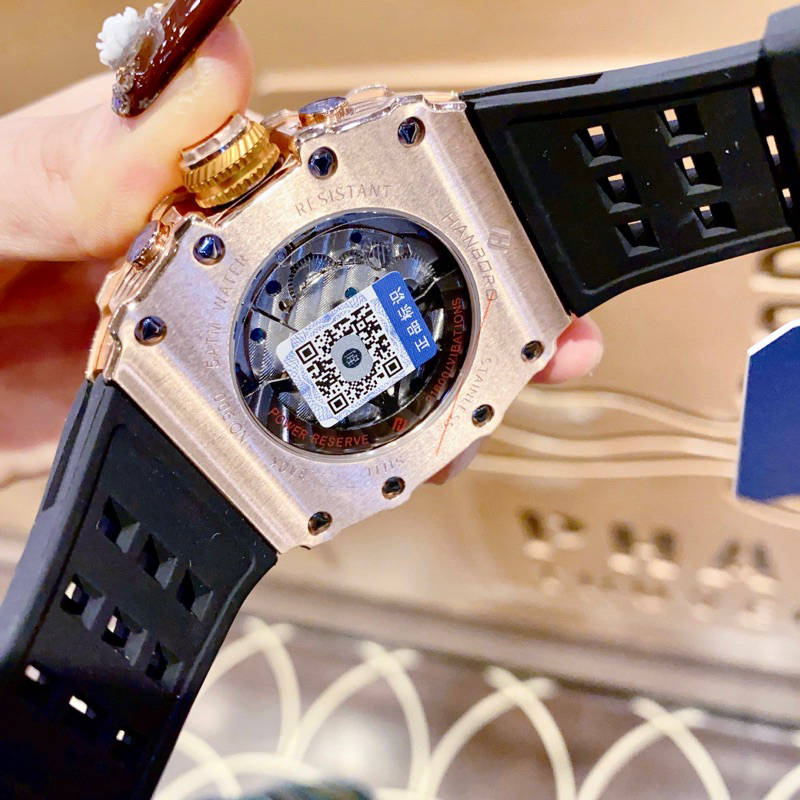 Đồng Hồ cặp Hanboro By Huboler nam nữ dây silicon chính hãng siz 38mm, 45mm