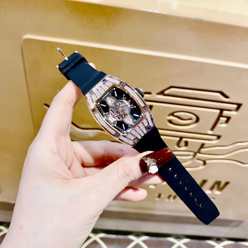 Đồng Hồ cặp Hanboro By Huboler nam nữ dây silicon chính hãng siz 38mm, 45mm