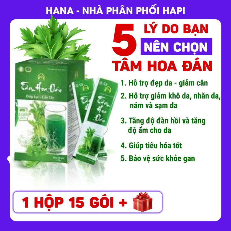 Diệp Lục Cần Tây: Nước uống đẹp da, giãm mụn nám